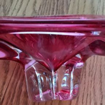 Magnificent Murano Style Italian Art Glass Footed Centerpiece/Bowl