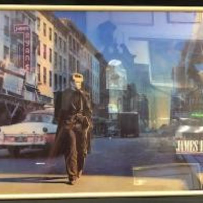 Vintage framed poster of James Dean