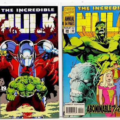 The Incedible HULK Annual #19 #20 Comic Books Set Marvel Comics 1993-94