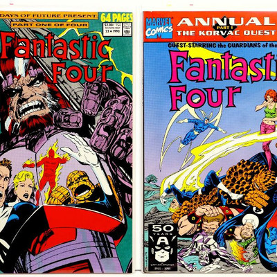 FANTASTIC FOUR Annual #21 22 23 24 Comic Books Set Marvel Comics 1988-91