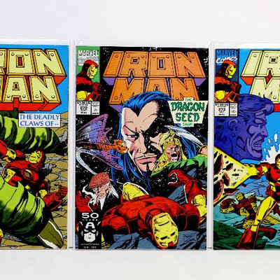 IRON MAN #268 269 270 271 272 273 Comic Books Lot Marvel Comics 1991