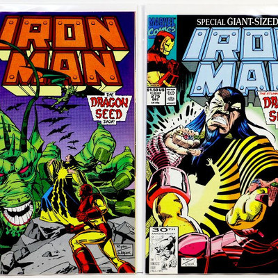 IRON MAN #274 275 276 277 278 279 280 Comic Books Lot Marvel Comics 1991/92