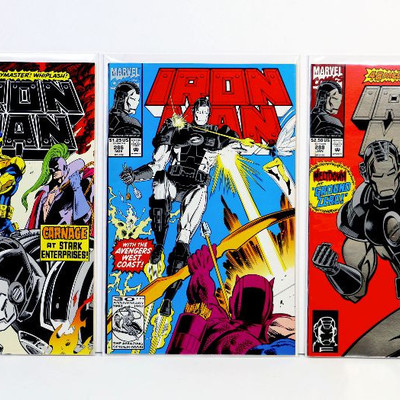 IRON MAN #285 286 288 289 290 Comic Books Lot Marvel Comics 1992/93