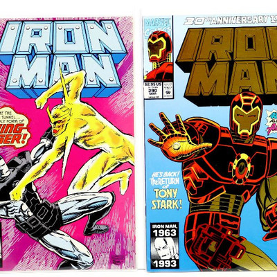 IRON MAN #285 286 288 289 290 Comic Books Lot Marvel Comics 1992/93