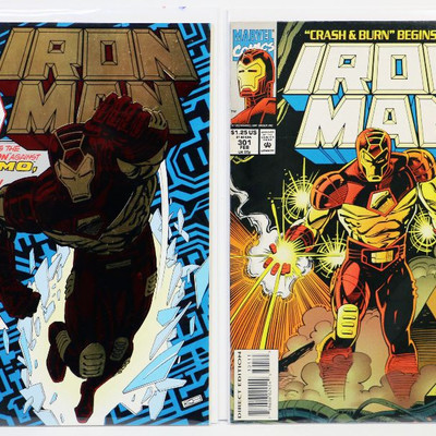 IRON MAN #300 301 302 303 306 310 311 312 Comic Books Set Marvel Comics 1994/95