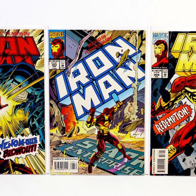IRON MAN #300 301 302 303 306 310 311 312 Comic Books Set Marvel Comics 1994/95