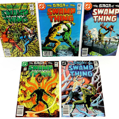 Saga Of The SWAMP THING #10 11 12 13 15 Bronze Age Comic Books Lot DC Comics 1983