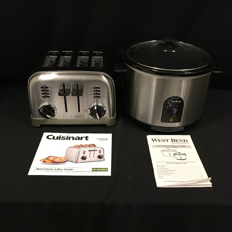 Lot 98 Cuisinart Toaster & West Bend Crockery Cooker