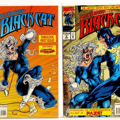 Felicia Hardy The BLACK CAT #1 #2 feat. Spider-Man, Faze Marvel Comics 1994