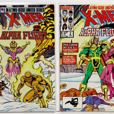 X-MEN and ALPHA FLIGHT #1 #2 Complete Limited Set Marvel Comics 1985/86