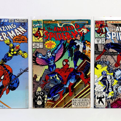 AMAZING SPIDER-MAN #352 353 359 368 389 Comic Books Lot Marvel Comics 1991-94