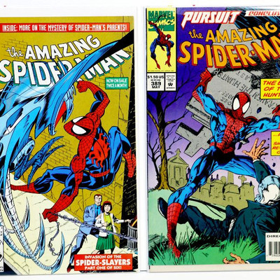 AMAZING SPIDER-MAN #352 353 359 368 389 Comic Books Lot Marvel Comics 1991-94