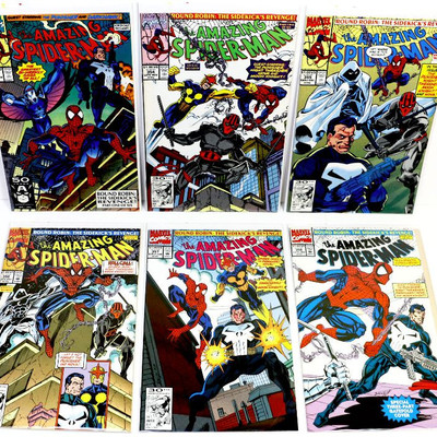 AMAZING SPIDER-MAN #353-358 Round Robin The Sidekick's Revenge Complete Set Marvel 1991