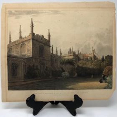 Very Rare! Antique Views of Oxford Color Etching