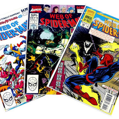 WEB OF SPIDER-MAN Annual #5 #6 #10 Comic Book Set Marvel Comics 1989-1994