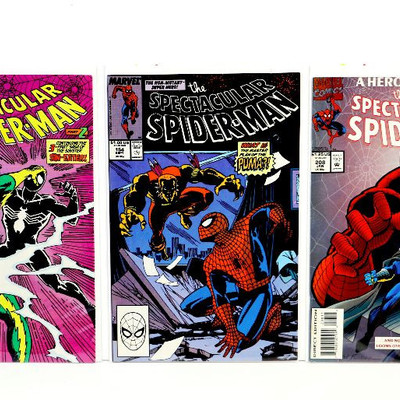SPECTACULAR SPIDER-MAN #135 154 208 Comic Books Set Marvel Comics - 1987/89 - 1994