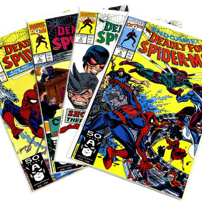 Deadly Foes SPIDER-MAN #1 #2 #3 #4 Complete SET Marvel Comics 1991