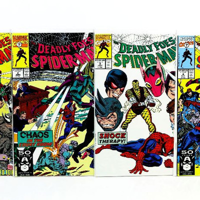 Deadly Foes SPIDER-MAN #1 #2 #3 #4 Complete SET Marvel Comics 1991