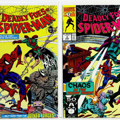 Deadly Foes SPIDER-MAN #1 #2 #3 #4 Complete SET Marvel Comics 1991