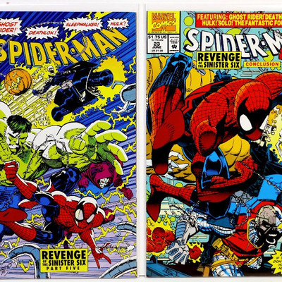 SPIDER-MAN #19 20 21 22 23 - Revenge of the Sinister Six Parts 2-6 Marvel Comics 1992