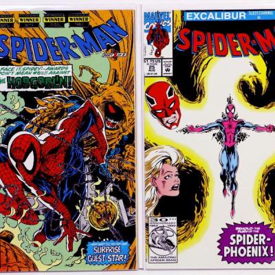 SPIDER-MAN #6 #25 Comic Book Set #6 McFarlane Art Marvel Comics 1990-92