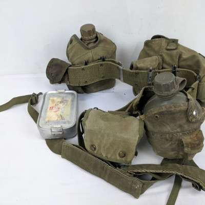 Vintage Hiker's Utility Belt And First Aid Kit