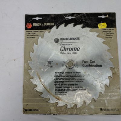 Black & Decker Contractor's Chrome Plated Saw Blade 10