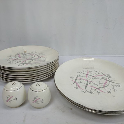 Zylstra Rose Fine Dinnerware Allegro: Plates, Platters, Salt/Pepper Shakers