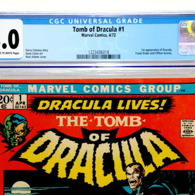 Tomb of DRACULA #1 CGC 8.0 First Appearance of DRACULA Marvel Comics 04/1972