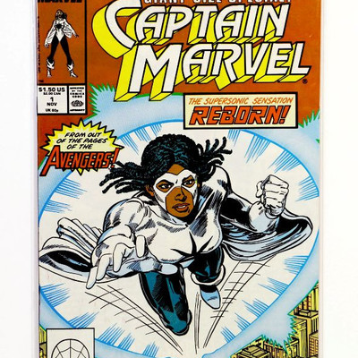 CAPTAIN MARVEL #1 Giant-Size Special Copper Age Comic Book Marvel Comics 1989