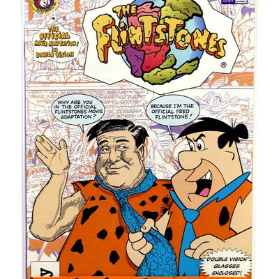 THE FLINTSTONES 3-D Comic Book w/Glasses Official Movie Adaptation Harvey Comics 1994