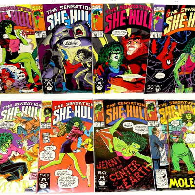 Sensational SHE-HULK #26 27 28 29 30 31 32 33 Lot of 8 Comic Books Marvel Comics 1991