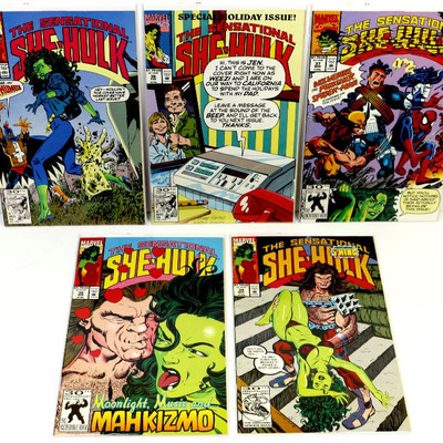 Sensational SHE-HULK #35 36 37 38 39 Lot of 5 Comic Books Marvel Comics 1992
