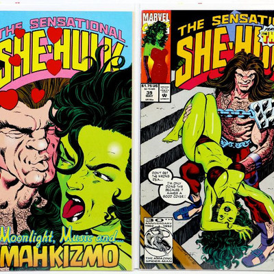 Sensational SHE-HULK #35 36 37 38 39 Lot of 5 Comic Books Marvel Comics 1992