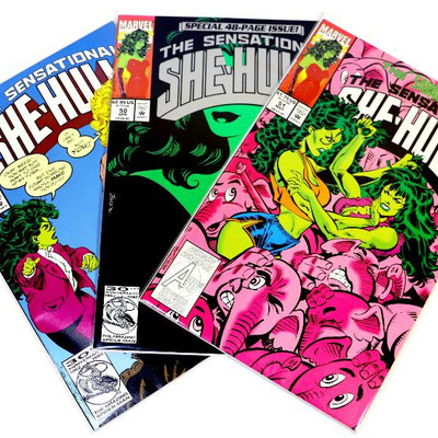 Sensational SHE-HULK #49 #50 #51 Lot of 3 Comic Books Marvel Comics 1993