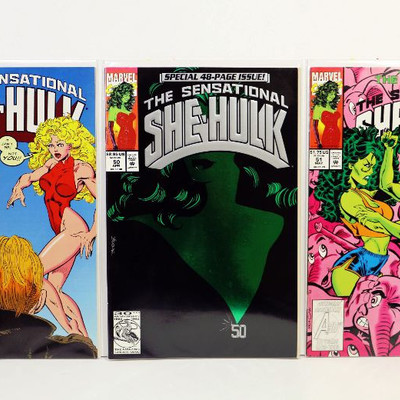 Sensational SHE-HULK #49 #50 #51 Lot of 3 Comic Books Marvel Comics 1993