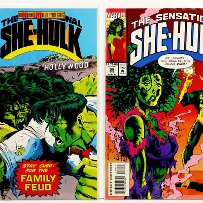 Sensational SHE-HULK #54 55 56 57 58 Lot of 5 Comic Books Marvel Comics 1993