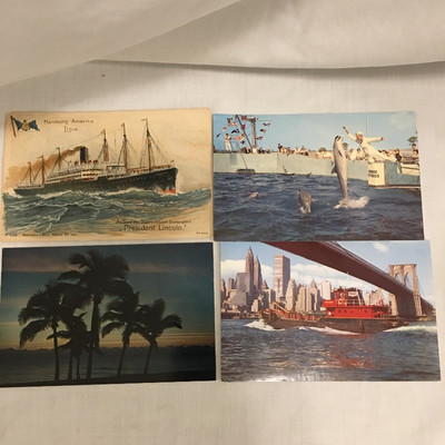 Lot 125 - Vintage Postcards & Framed Silhouettes  