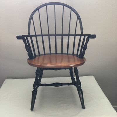 Lot 129 - L. Hitchcock  Chair & Lamp