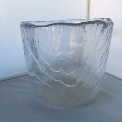 Vintage mid-century crystal ice-bucket by SKRUF Sweden