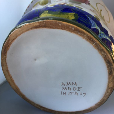Vintage Made in Italy handled jardeniere / decorative pot