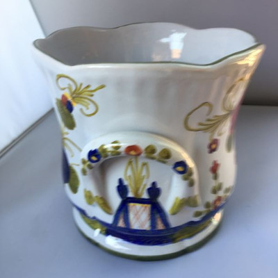 Vintage Made in Italy handled jardeniere / decorative pot