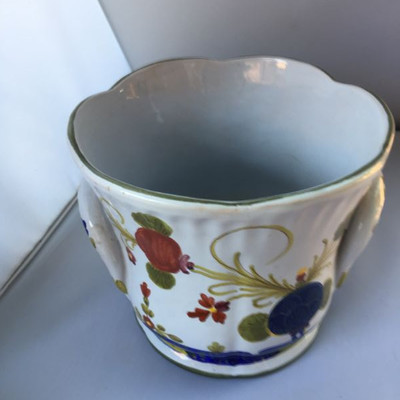 Vintage Made in Italy handled jardeniere / decorative pot