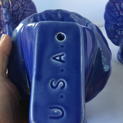 Blue peacock wall sconces made in USA