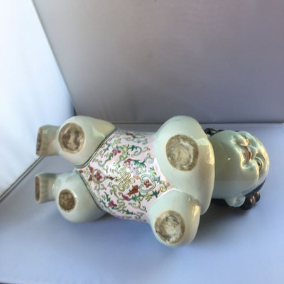 Vintage porcelain Chinese-woman pillow-headrest