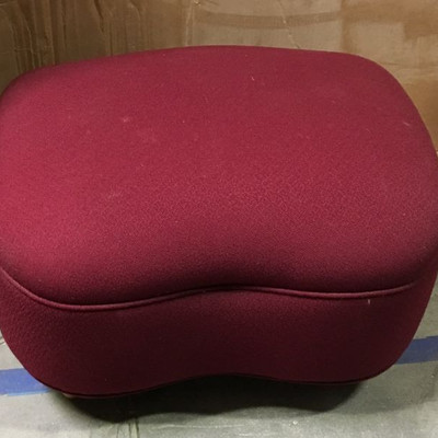 Vintage/Retro Red Ottoman with Tapered Legs