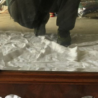 Antique Beveled Mirror with Inlay Great Conditions
