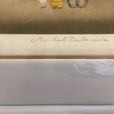 Michael Delacroix French Artist Limited Edition Pencil Signed Lithograph  97/150