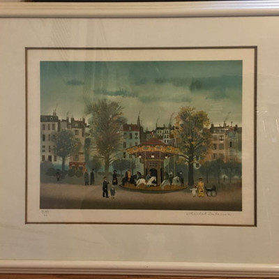 Michael Delacroix French Artist Limited Edition Pencil Signed Lithograph  97/150