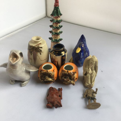 Large lot of vintage miniature figurines from China, Japan Germany